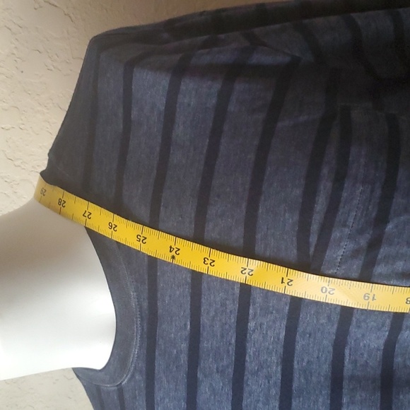 Lucky Brand Venice Burnout, Black/Grey Striped, M, w/pocket - Picture 3 of 14